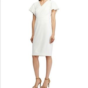 NWT Ralph Lauren White Crepe Dress